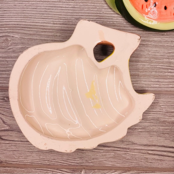 Vintage glazed fruit wall decorations hanging banana , lemon , watermelon ect. - Picture 3 of 3